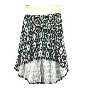🍒Cute Stylish Aztec Print High- Low Jersey Skirt